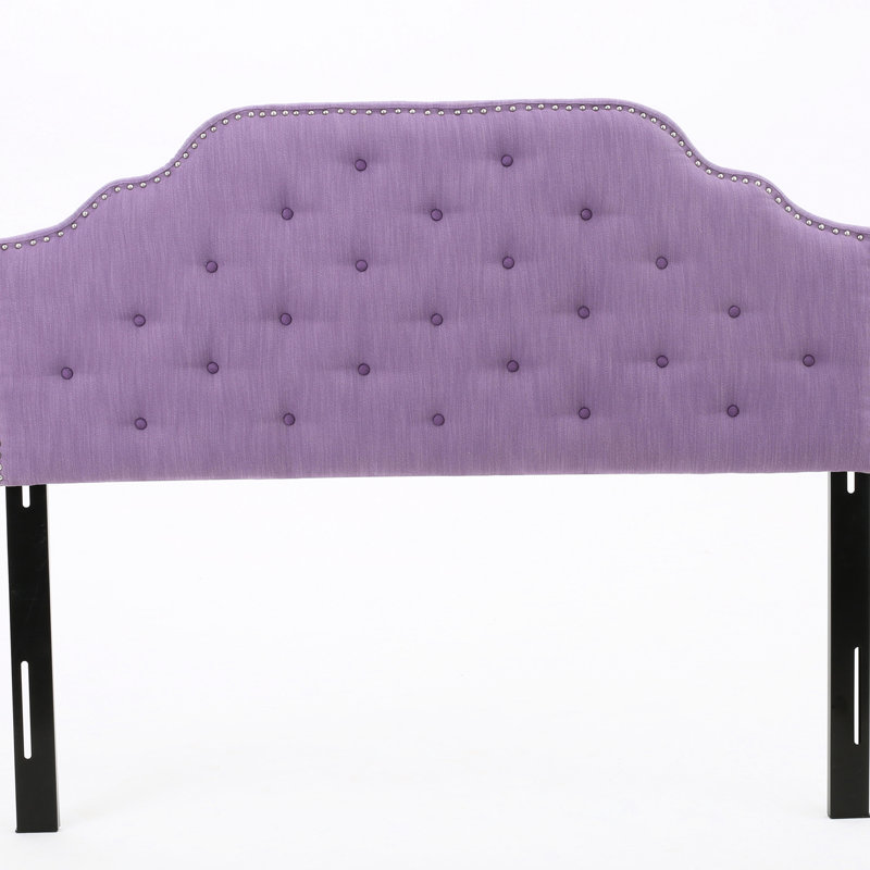 Purple Headboard For Queen And Full Sized Beds, Sleek Look With Sophisticated Stitching, Complements Bedroom, 62.37 In. Depth X 2.81 Width 52.96 Height, 19.12 Lb & In Purple, Minimalist Style