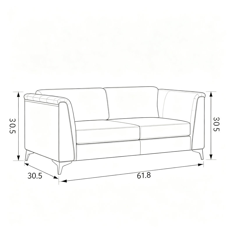 Causeuse modulaire en similicuir Chesterfield avec deux repose-pieds, beige / blanc, Beige / Blanc