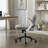 Cross-legged Office Chair With Flip-up Armrests, Wide Padded Seat, 360° Swivel & Smooth-rolling Wheels For Home And Office-732347551