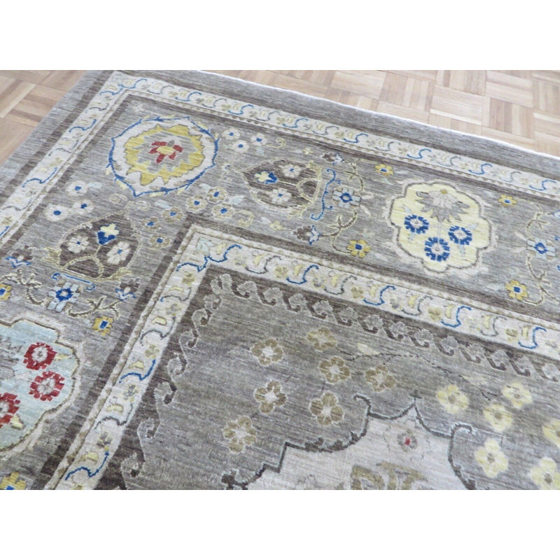 Tapis oriental brun clair noué à la main 11 pi 8 po x 14 pi 8 po 3E022E2B50054188912E1215E3C18B92