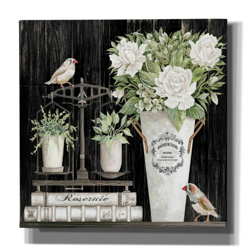 «Roses and Scales» par Cindy Jacobs - peinture sur toile tendue, L 37 po x H 37 po x P 1,5 po