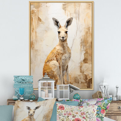 Minimal charmant kangourou sur toile