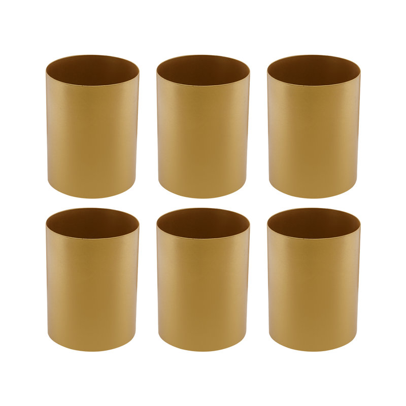 Vases dorés pour centres de mariage
