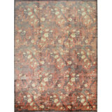 Hand Knotted Wool Floral Area Rug in Pink