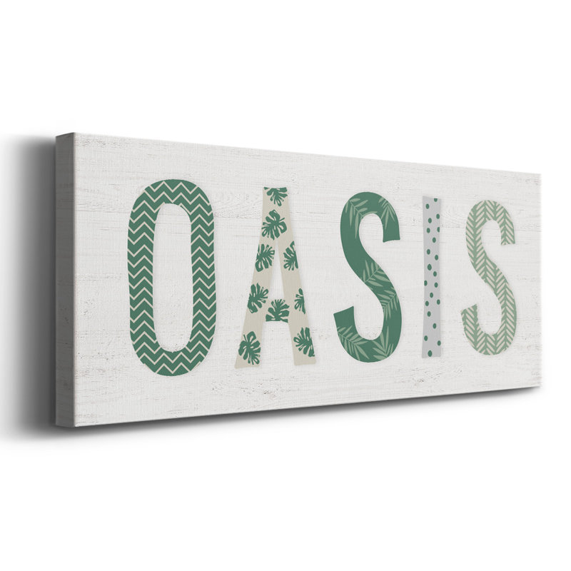 Oasis Cabana sur toile, H 24 po x l 60 po x P 1,5 po
