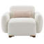 Fauteuil d'appoint beige Darius avec 1 coussin décoratif (fauteuil d'appoint) Darius