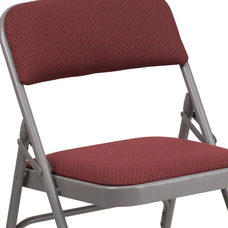 Chaise pliante en métal Olverson, Rouge