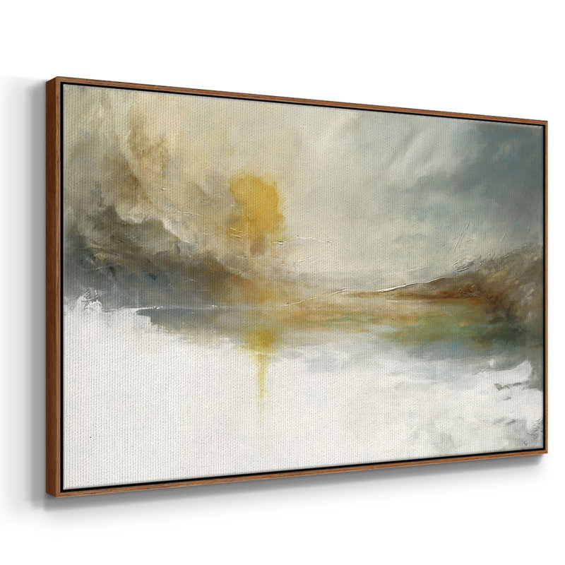 Émergence encadrée sur toile, Noyer, H 37 po x l 25 po x P 2 po