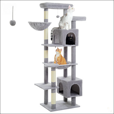 69" Tall Cat Tree For Indoor Large Cats