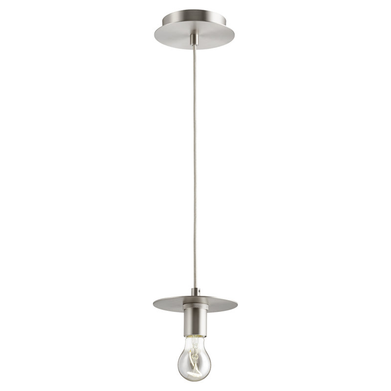 1 - Light Single Pendant, Satin Nickel