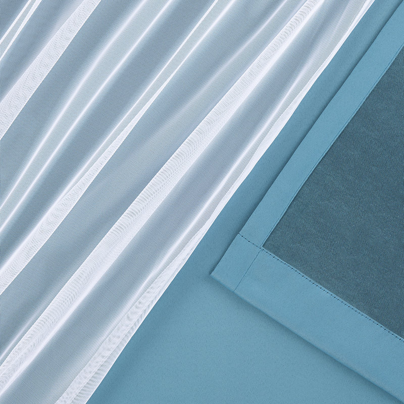 Nunley Room Darkening Curtain Pair, 52" W x 108" L, Turquoise