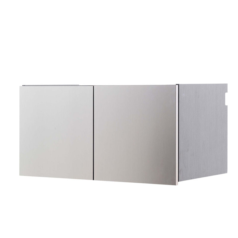 Nova Series Wood Wall Mounted Garage Cabinet With Soft Closing, Extra Deep Storage, And Stylish Metallic Finish