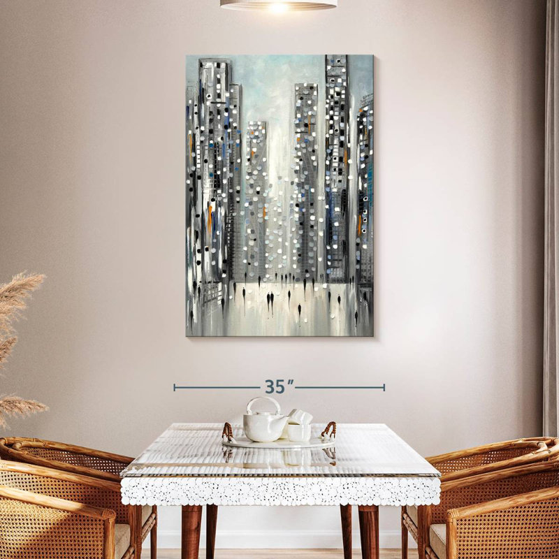 Avery City Reflections, 48" H x 32" W