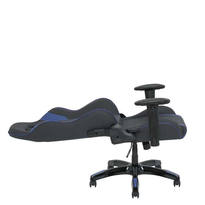 Fauteuil de jeu ergonomique à dossier haut, Gris / bleu