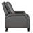 Living Room Recliner In Gray, Push Back Feature, Metal Reinforced Gray Reclining Chair, Transitional Design, Black Feet-1432949375