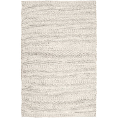 Zekia Ivory Hand-Woven Wool Rug