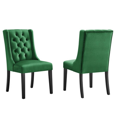 Modway Baronet Performance Velvet Dining Chairs - Set of 2