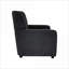 Fauteuils inclinables: fauteuil inclinable manuel moderne à 3 positions, structure en bois massif, tissu en polyester | Pieds en chêne noyer brun