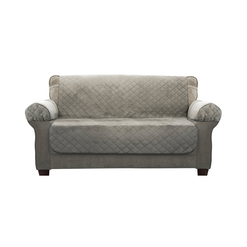 Housse imperméable pour causeuse à coussins carrés / rectangulaires, Polyester gris