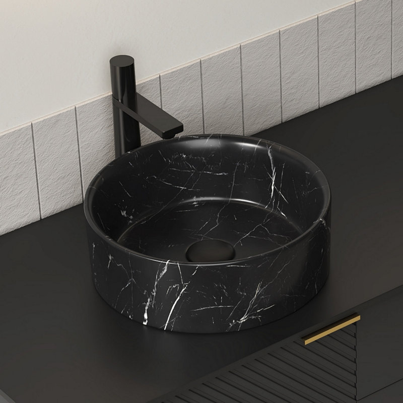 Bathroom Round Ceramic Sink For Home