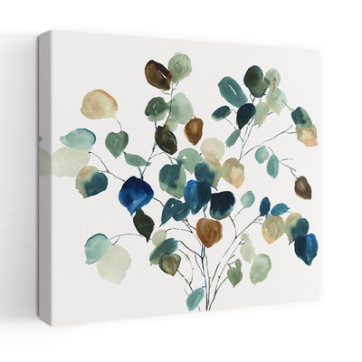 Branche de feuilles bleues, art de paysage naturel minimaliste délicat