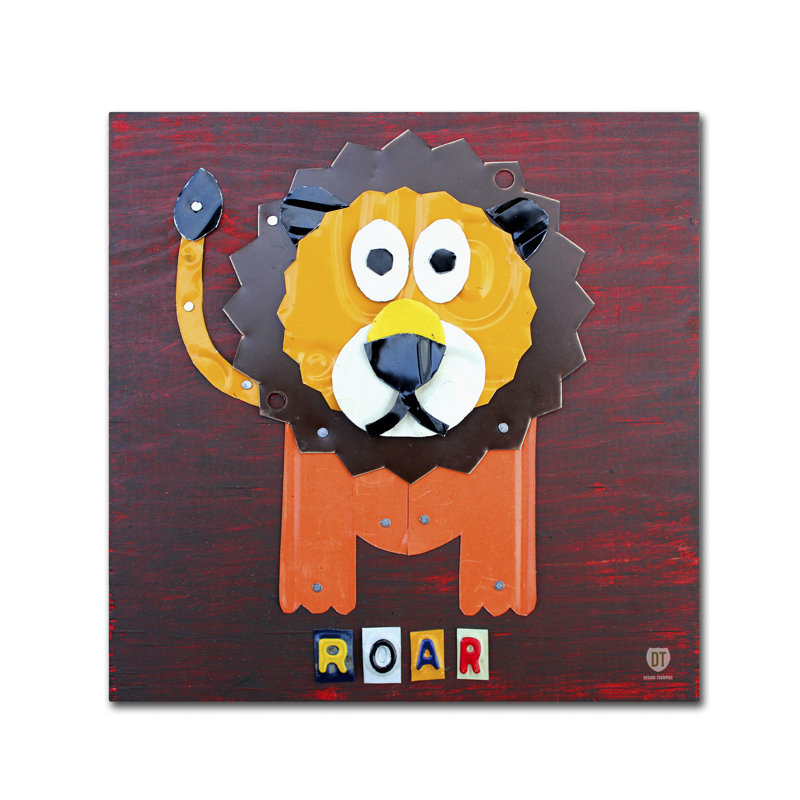 «Roar The Lion» par Design Turnpike, art sur toile, H 18 po x l 18 po x P 2 po