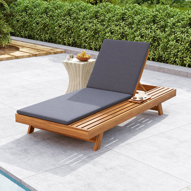 Ensemble de chaises longues, espace disponible d'un côté, Gris foncé