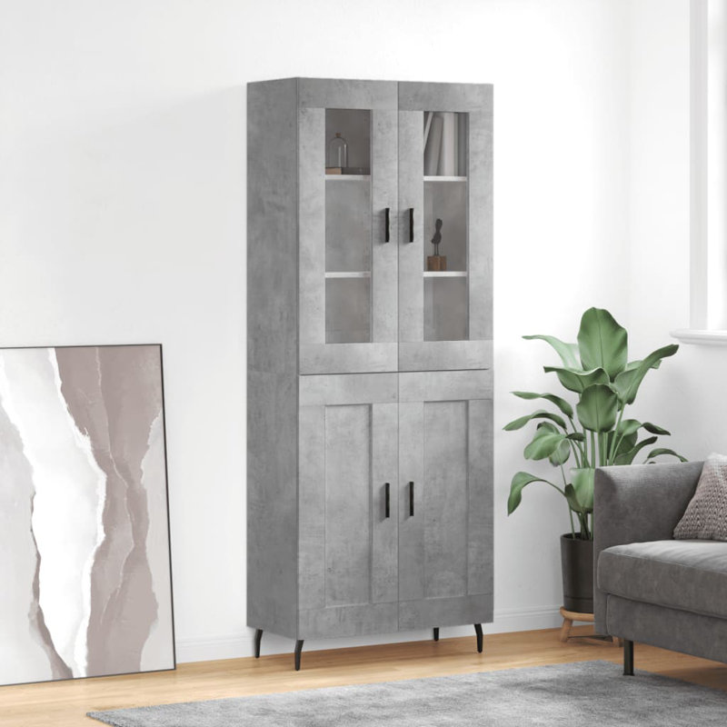 Minakxi 69.5cm Sideboard, Concrete Grey