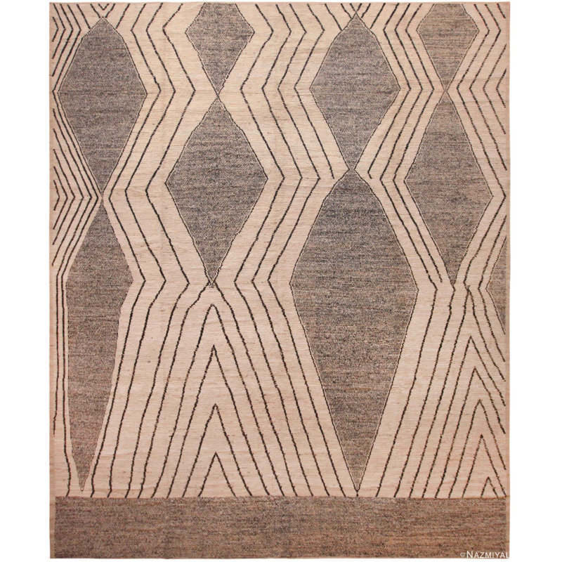 Grand tapis moderne Trendy Tons terreux