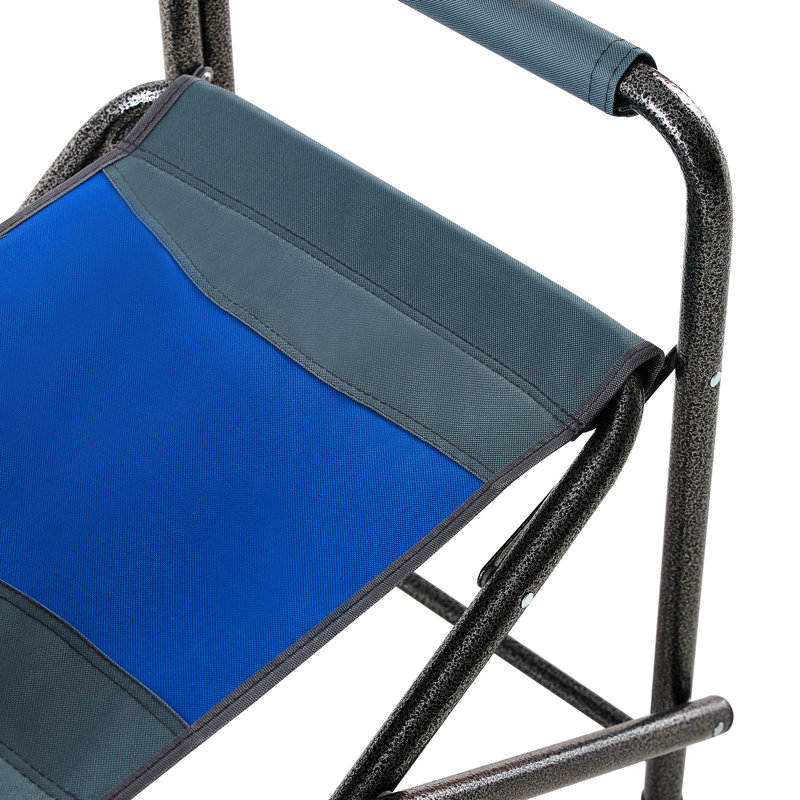 Chaise pliante bleue / grise pour les aventures en plein air avec
