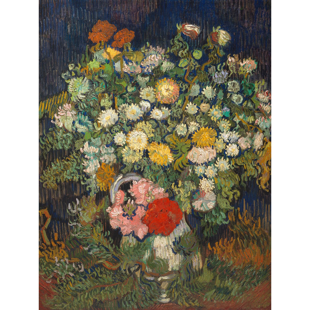 Kunstdruck Blumenstrauß in einer Vase von Vincent Van Gogh