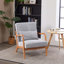 Chaise d'appoint de style moderne Mid-Century, fauteuil avec chaises rembourrées et cadre de lecture en bois massif et balcon de chambre à coucher pour salon -1960672674-1960672676