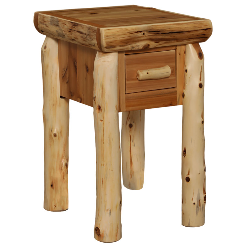 Mini-table de chevet Cedar, Patiné