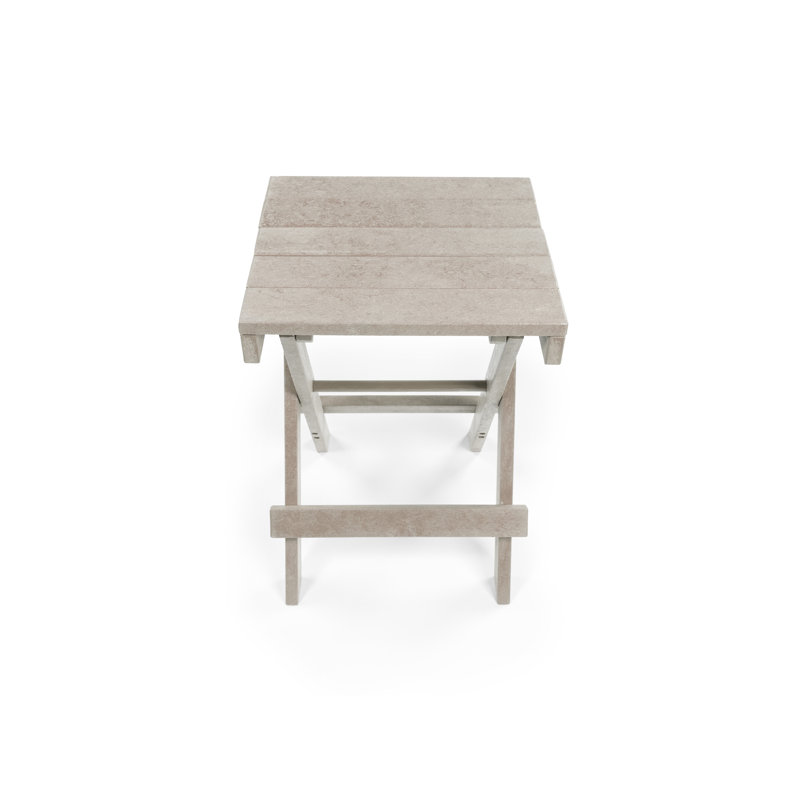 Trahan Fully Assembled All-Weather Recycled HDPE Outdoor Folding Bistro table, Sand