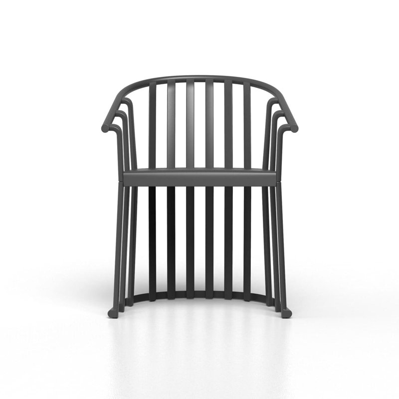 Raff Outdoor Dining Armchair, Black