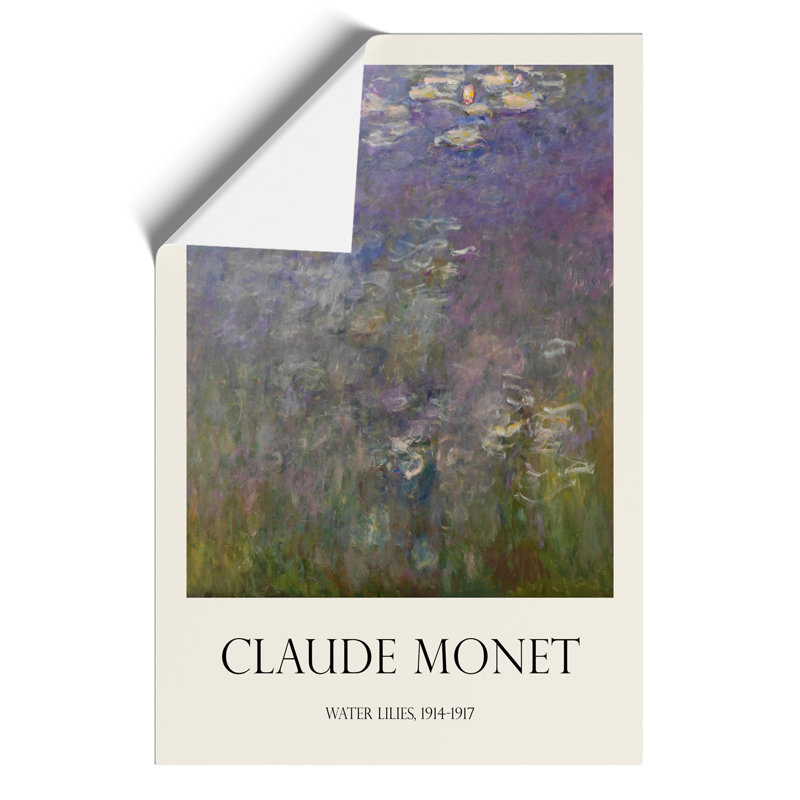 Water Lilies Lily Pond Vol.26 by Claude Monet - No Frame Painting, 59cm H x 42cm W x 0.1cm D