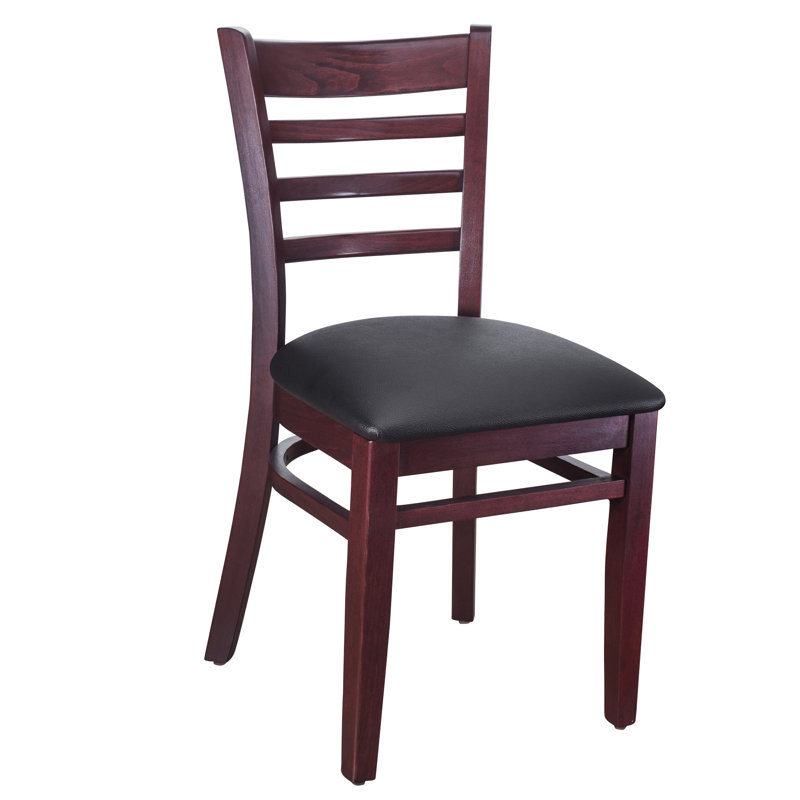 Litton 18'' H Upholstered Beech Side Chair, Mahogany