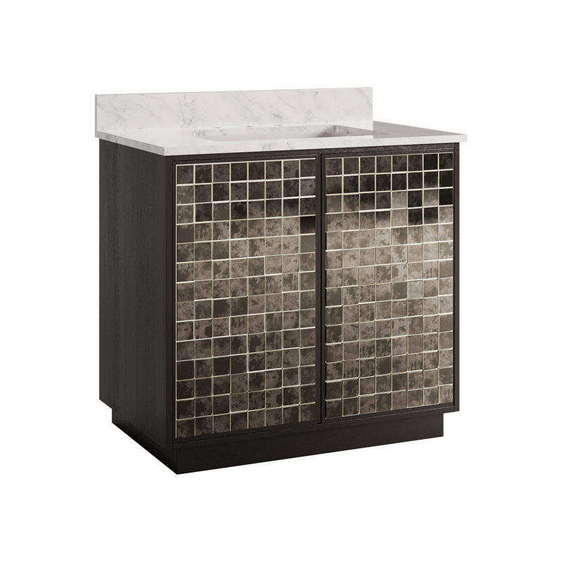 Meuble-lavabo rectangulaire 36 "avec lavabo encastré Mosaico