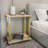 Calvester Nightstand - Modern Square End Table with Lower Shelf-261963281