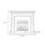 Light Grey Solid Wood Electric Fireplace-1024405709