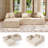 Modern Bonless 104" Padded Plush Corduroy Cloud Sectional Sofa with L-Shaped Chaise and Deep Seating, No Assembly Required, For Living Room Office Apartment-112015407
