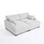 Canapé-lit surdimensionné rembourré en chenille blanc cassé avec accoudoirs et coussins décoratifs-864898233