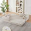 Canapé-lit convertible en chenille avec accoudoirs amovibles-1170000544