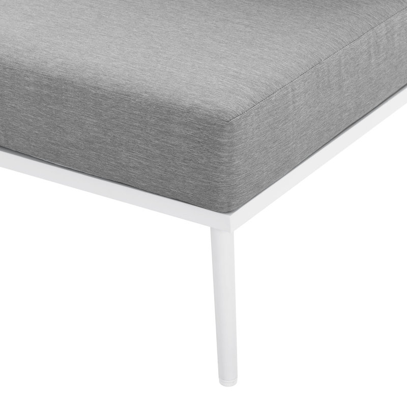 Modway Stance Outdoor Patio Aluminum Outdoor Patio Aluminum Large Sectional Sofa, Gray