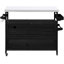 Îlot de cuisine de luxe pour l'extérieur avec support à épices et armoire de rangement noire réglable - roues verrouillables-1034628216