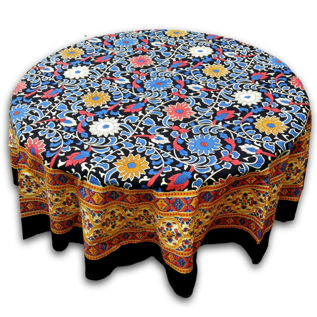 Orchimont Handmade Sunflower Cotton Tablecloth Winston Porter 