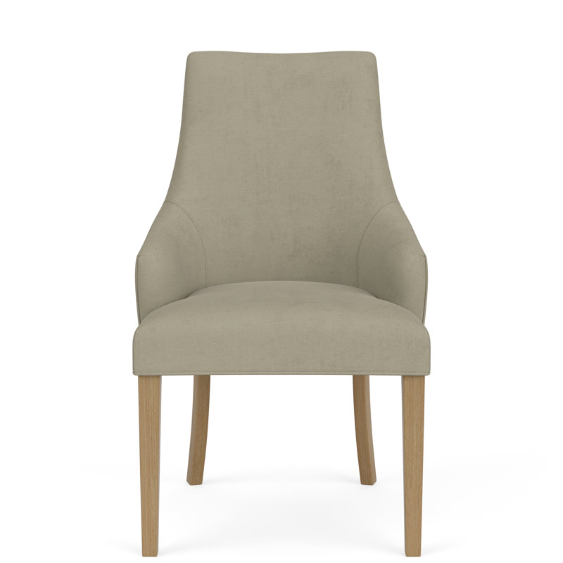 Laroche Upholstered Swoop Arm Dining Chair , Sand