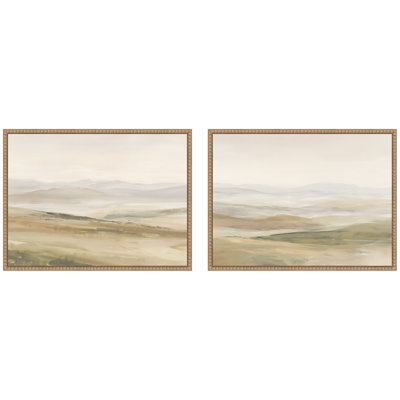 "Fading Fields III & IV", ensemble de 2 toiles encadrées par Amy Lighthall
