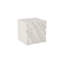 Shear Side Table, Square, White Stone