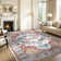 Non-Slip Machine Washable Oriental Area Rug Red/Teal